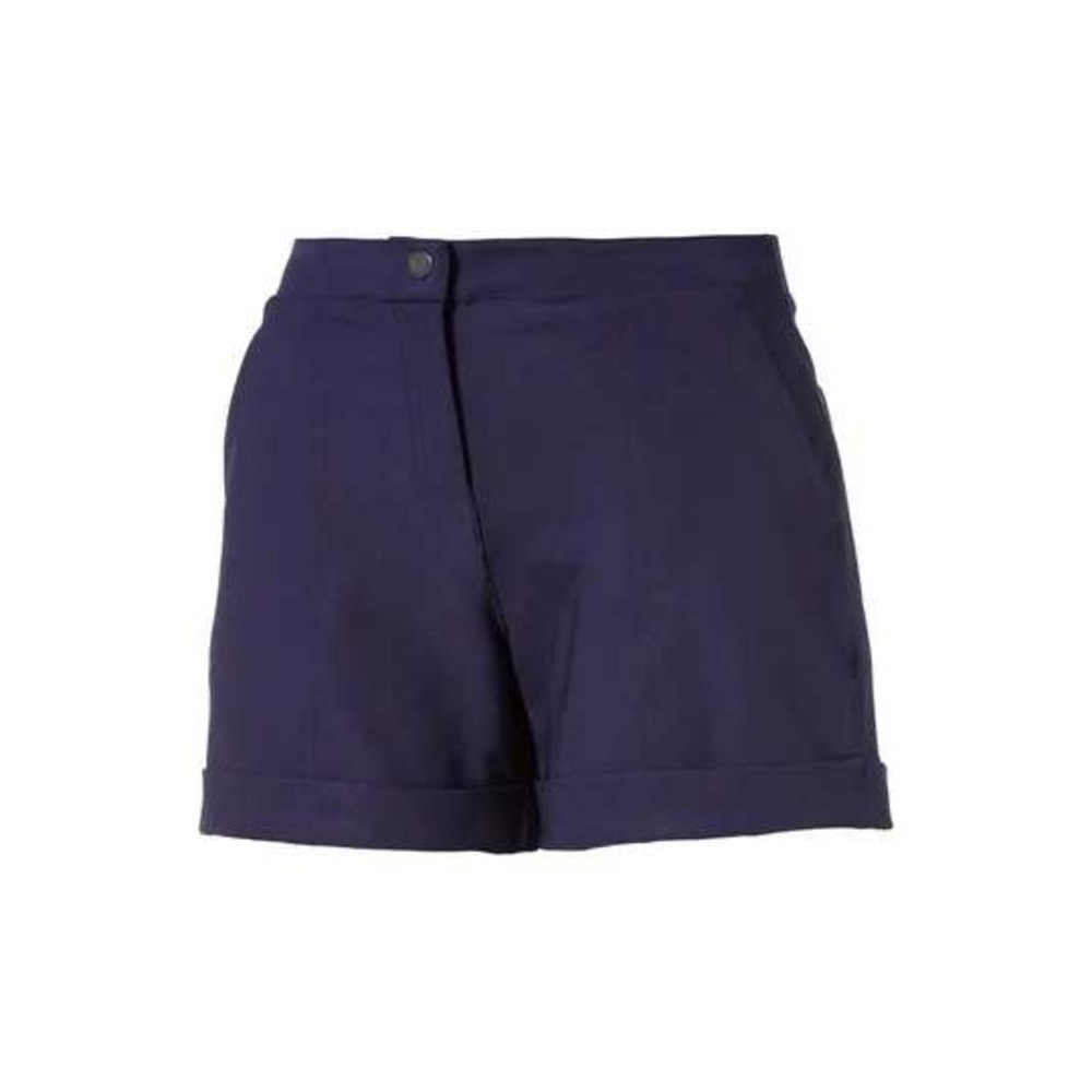 Puma Golf Shorts Women Navy Blue Solid Stretch Cuffed Performance Size XS